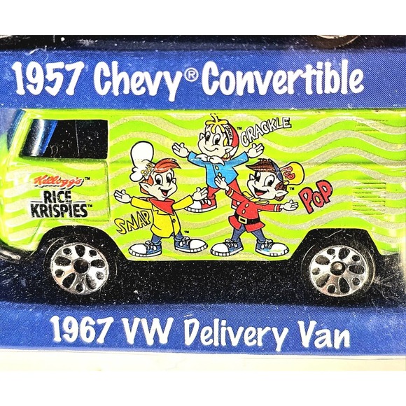 Matchbox 1/64 Rice Crispies 1957 Chevy Convertible and 1967 VW Delivery Van NRFB - Picture 5 of 7